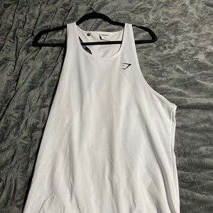 White  gymshark arrival tank top